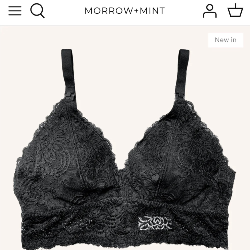Morrow + Mint lace nursing and maternity bra